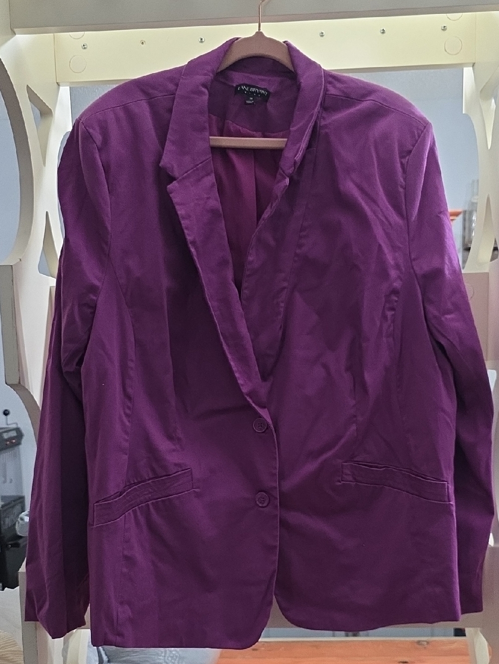 Lane Bryant Purple Single-Breasted Blazer